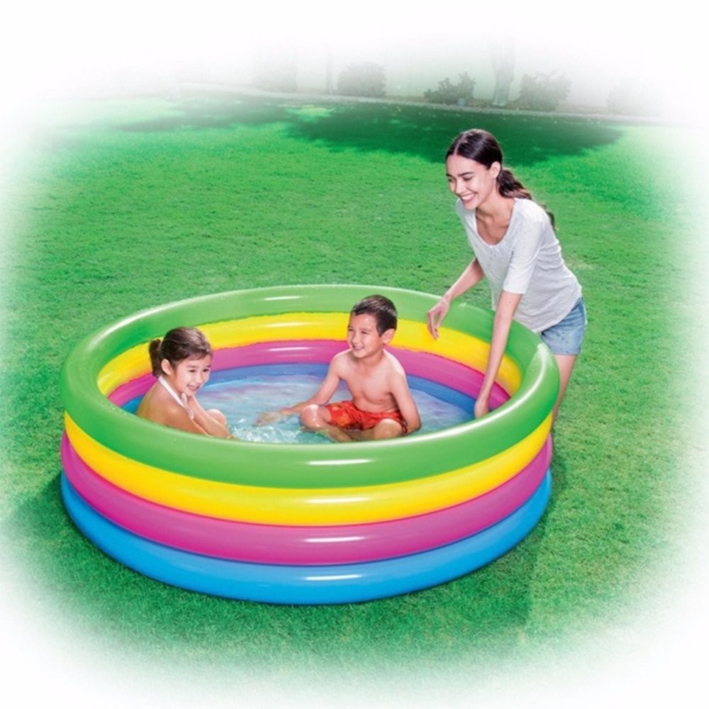 Kolam Renang Anak Rainbow 4 Ring Play Pool Bestway 51117