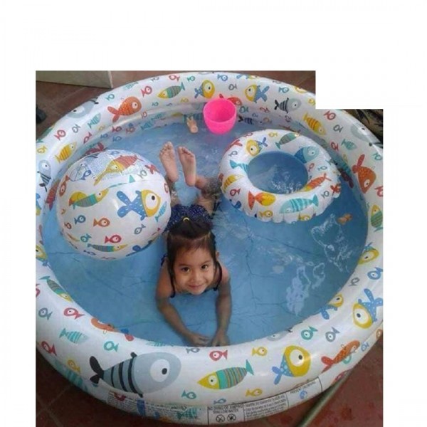 Kolam Renang Anak BONUS Bola dan ban Renang Fishbowl pool Intex 59469
